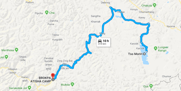 How to Reach Tsomoriri From Brokpa Atisha Camp Jispa